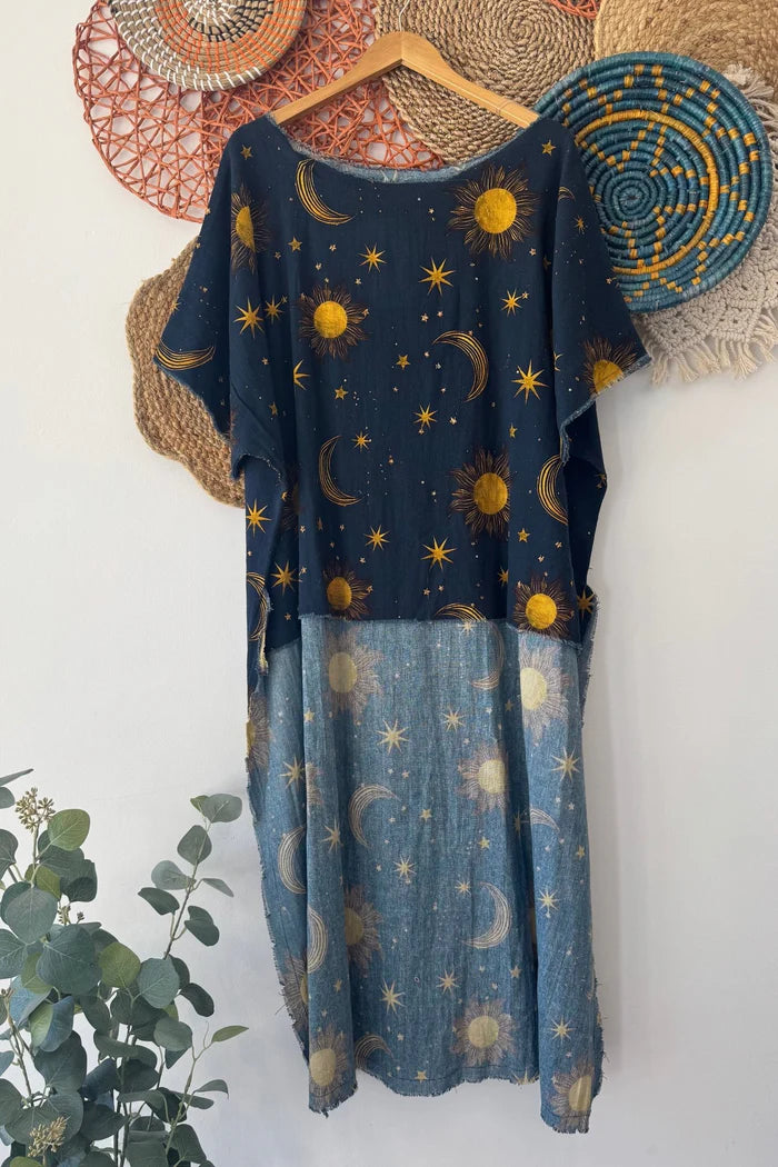 Celestial Dreamer Hi-Lo Tunic with Stars & Moon