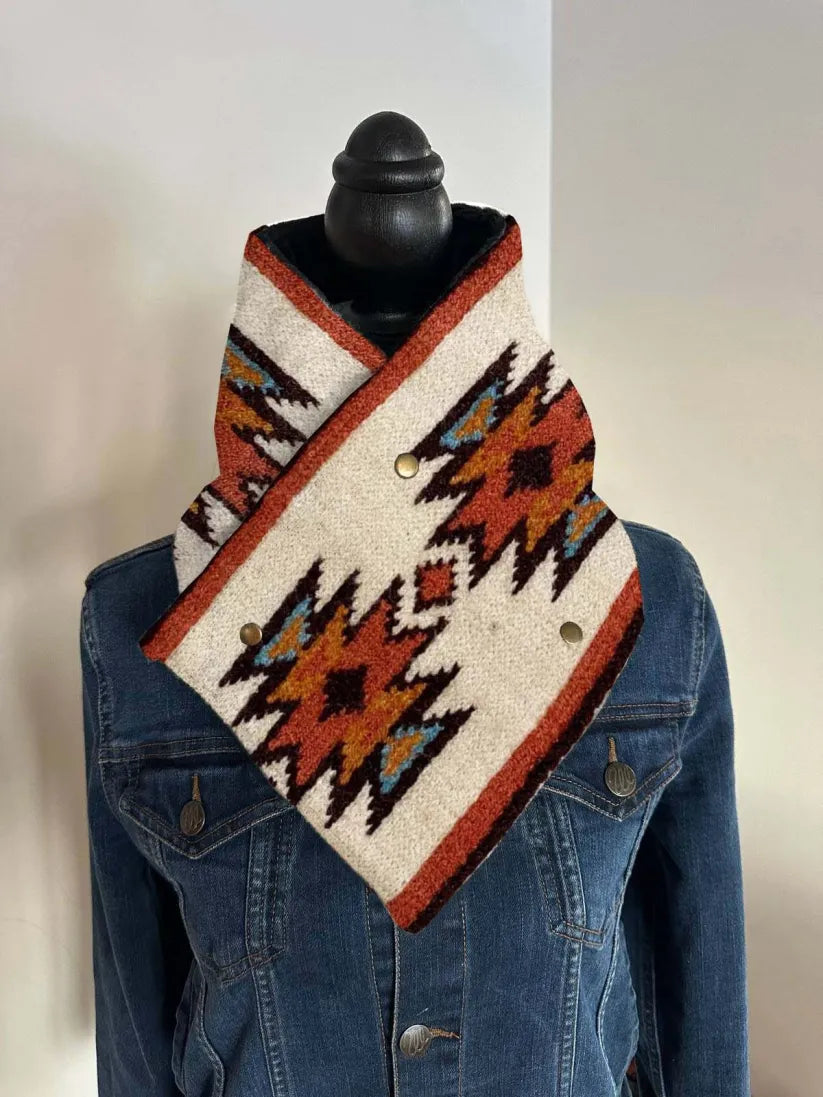 Women's Regal Western Aztec Warm Neck Hood