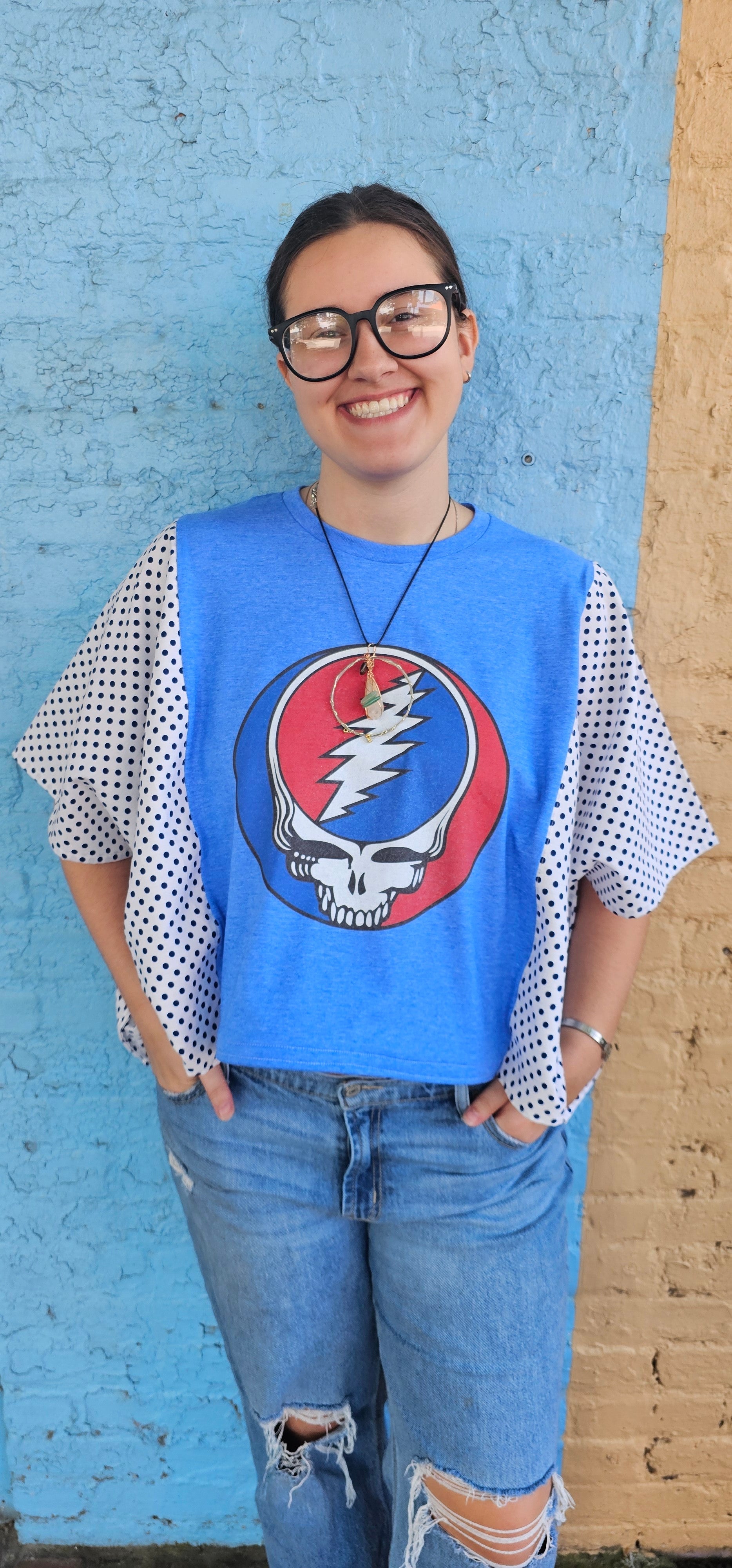 Grateful Dead Steal Your Face Diva Flow Top