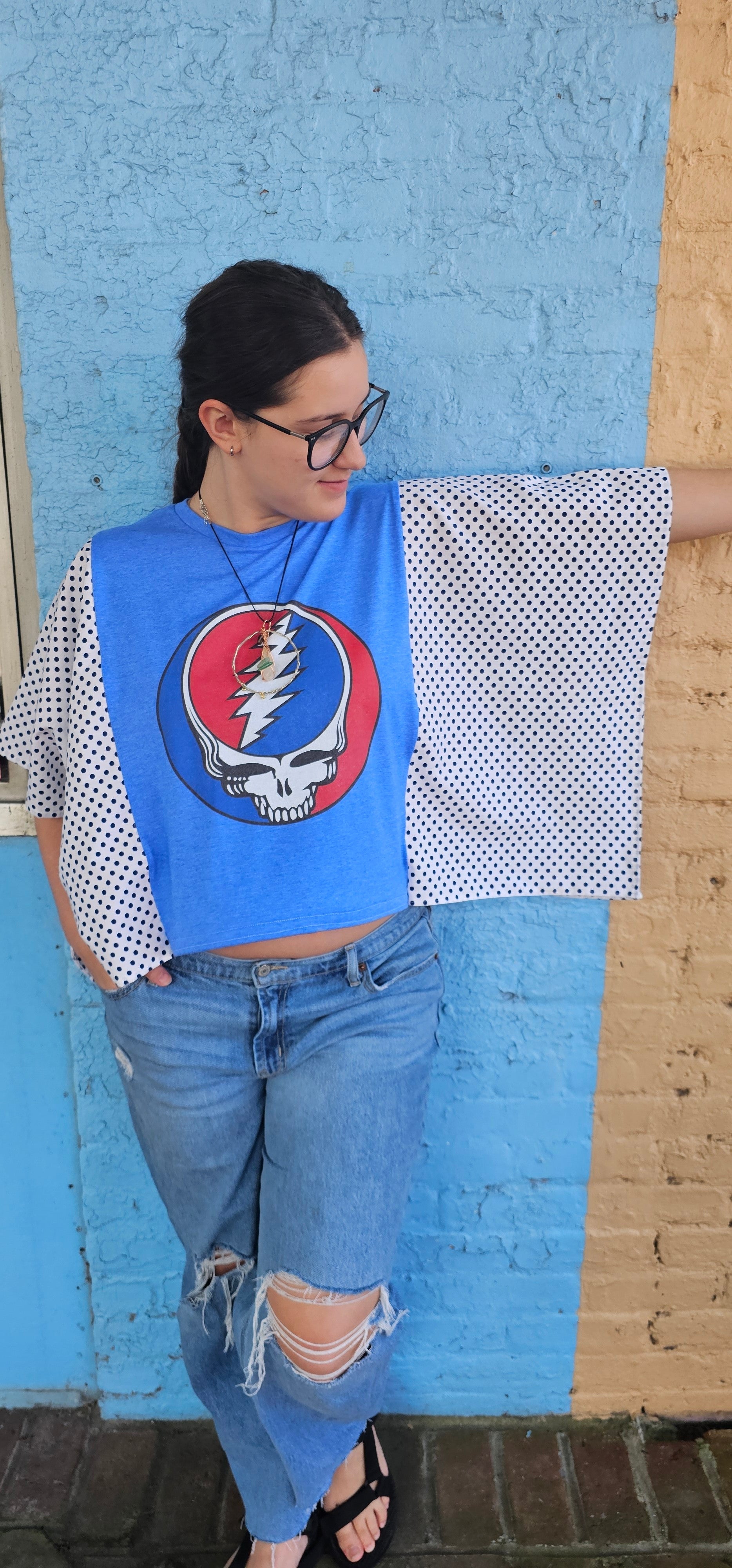 Grateful Dead Steal Your Face Diva Flow Top
