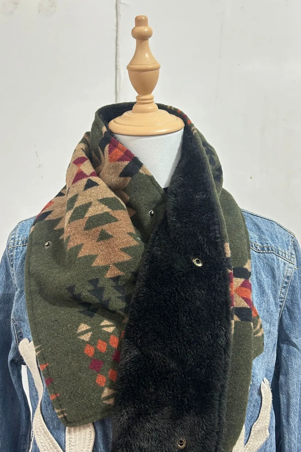 Western Cowboy Aztec Warm Neck Hood