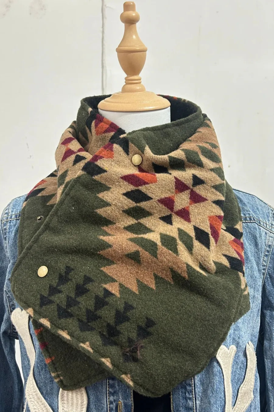 Western Cowboy Aztec Warm Neck Hood