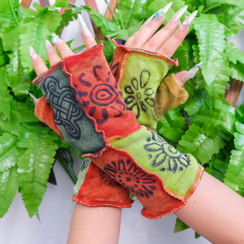 Funky Patchwork Fleece Lined Handwarmers