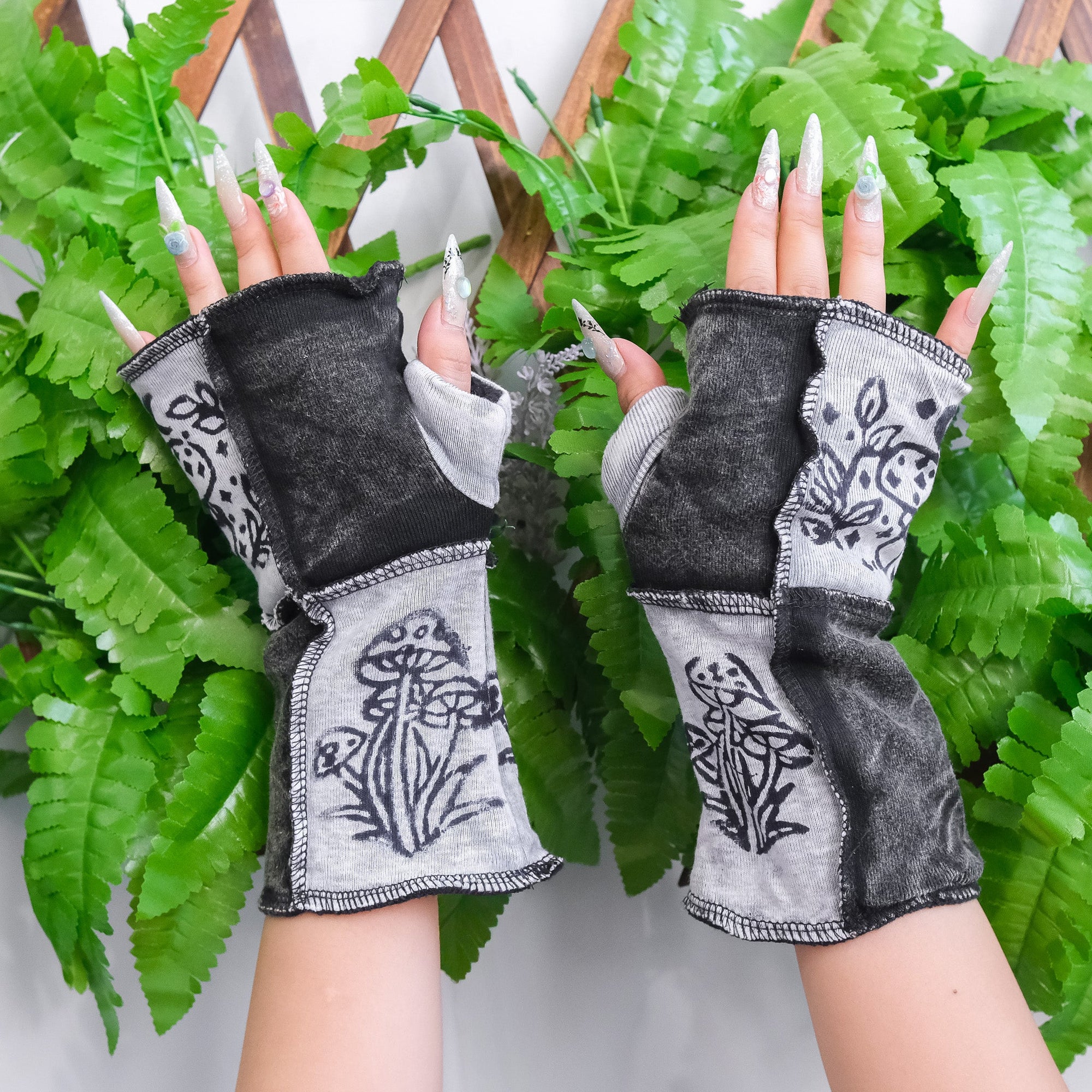 Funky Patchwork Fleece Lined Handwarmers