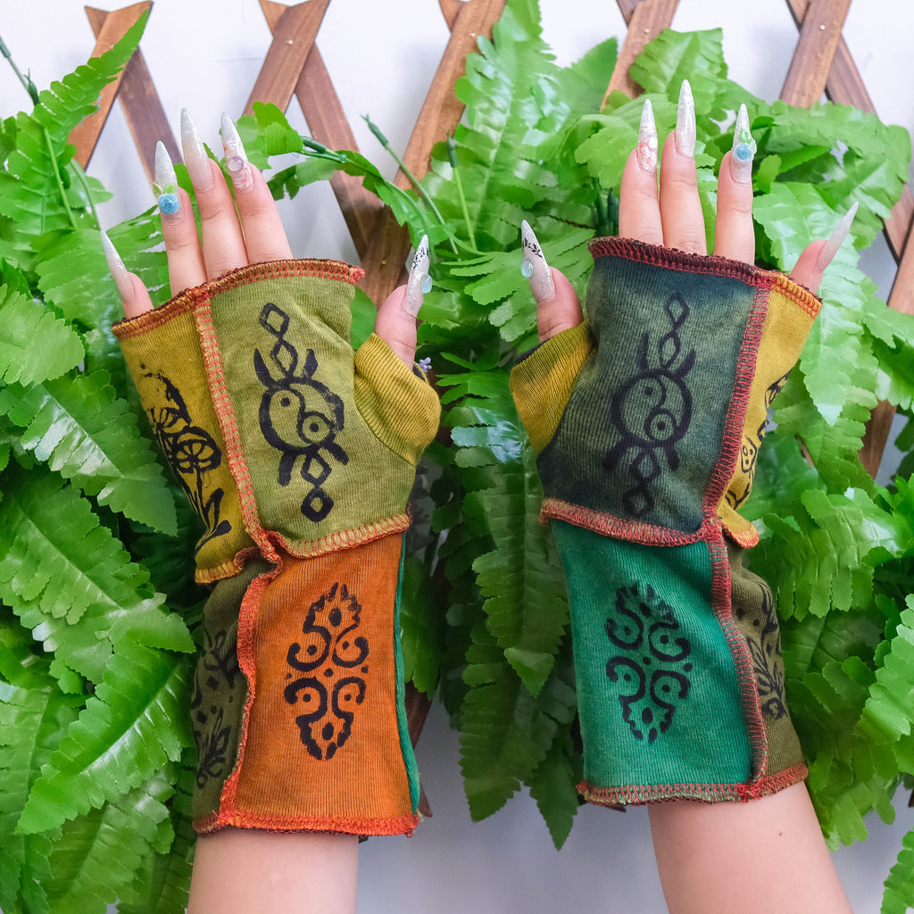 Funky Patchwork Fleece Lined Handwarmers