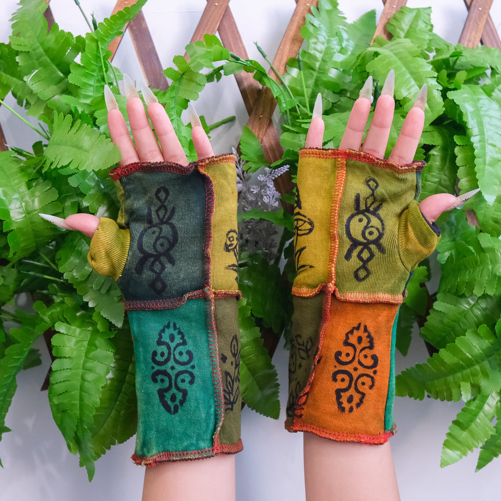Funky Patchwork Fleece Lined Handwarmers