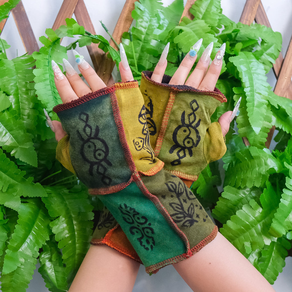 Funky Patchwork Fleece Lined Handwarmers