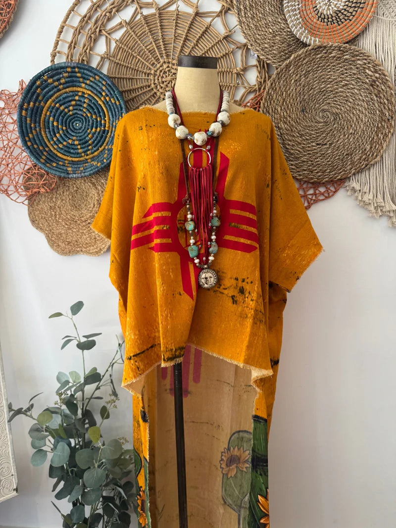 Desert Bliss Linen Tunic Hi Lo Top