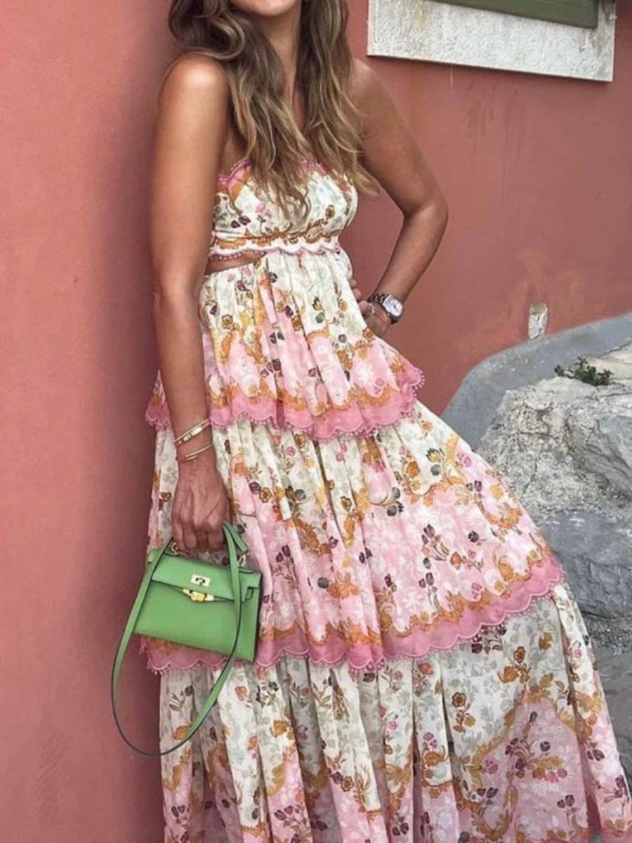 Fashionable Embroidered Cake Sling Dress